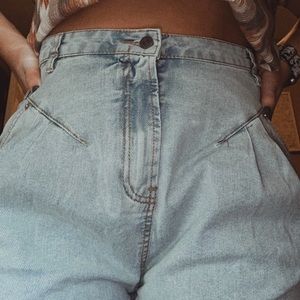 Western denim shorts